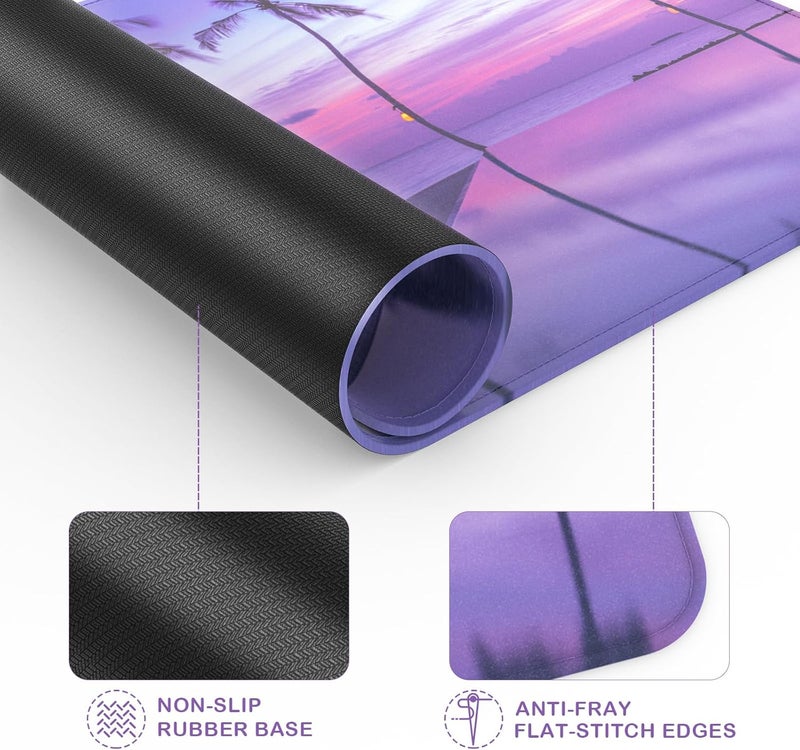 eulps Mouse Pad with Stitched Edge, Multiple Patterns Computer Mouse Pads with Non-Slip Rubber Base, Washable Cloth Mousepad, for Gaming, Laptop, PC (Violet Dusk) - Image 5